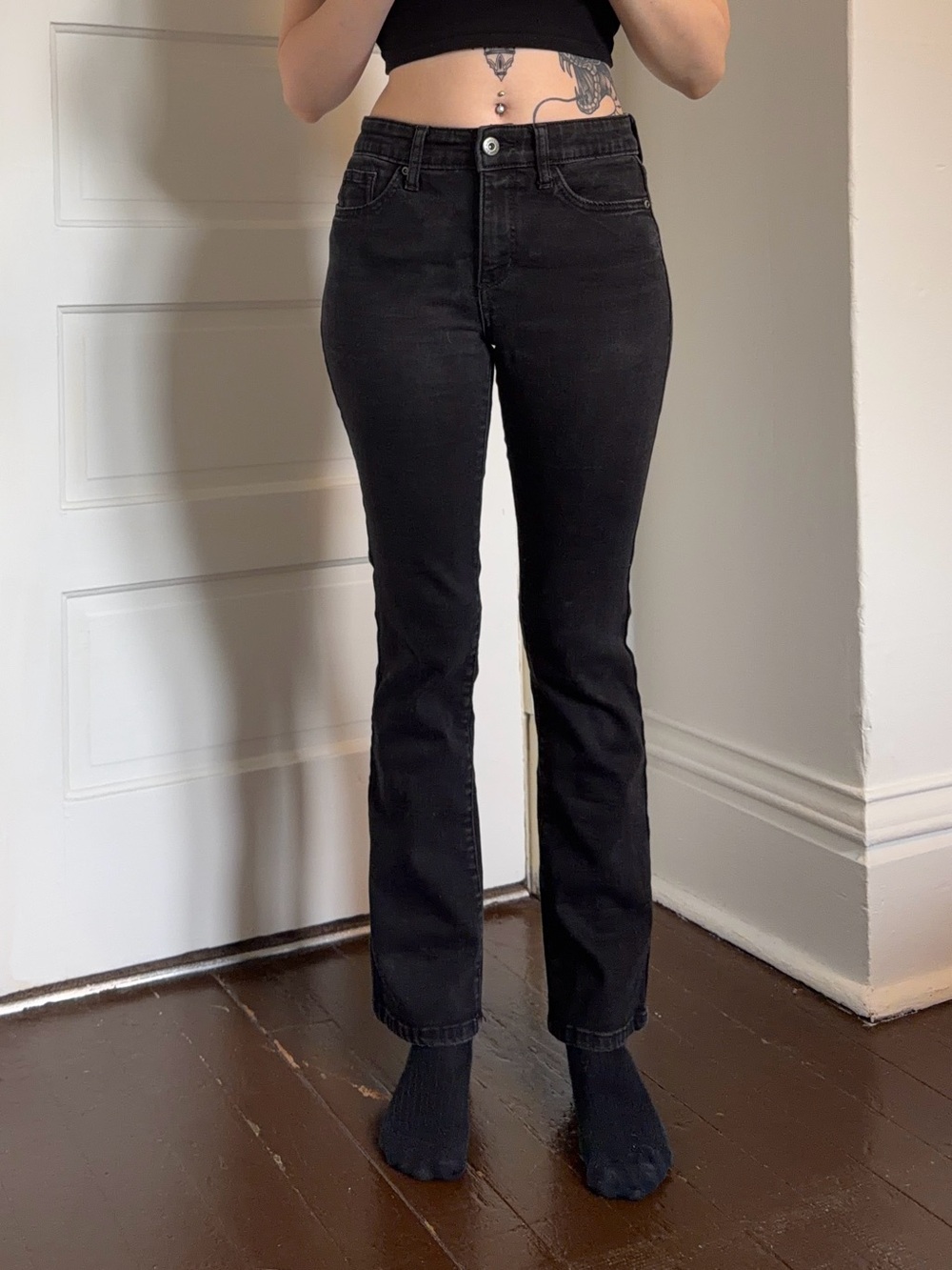 St. John's Bay Black Boot Cut Jeans Size 4